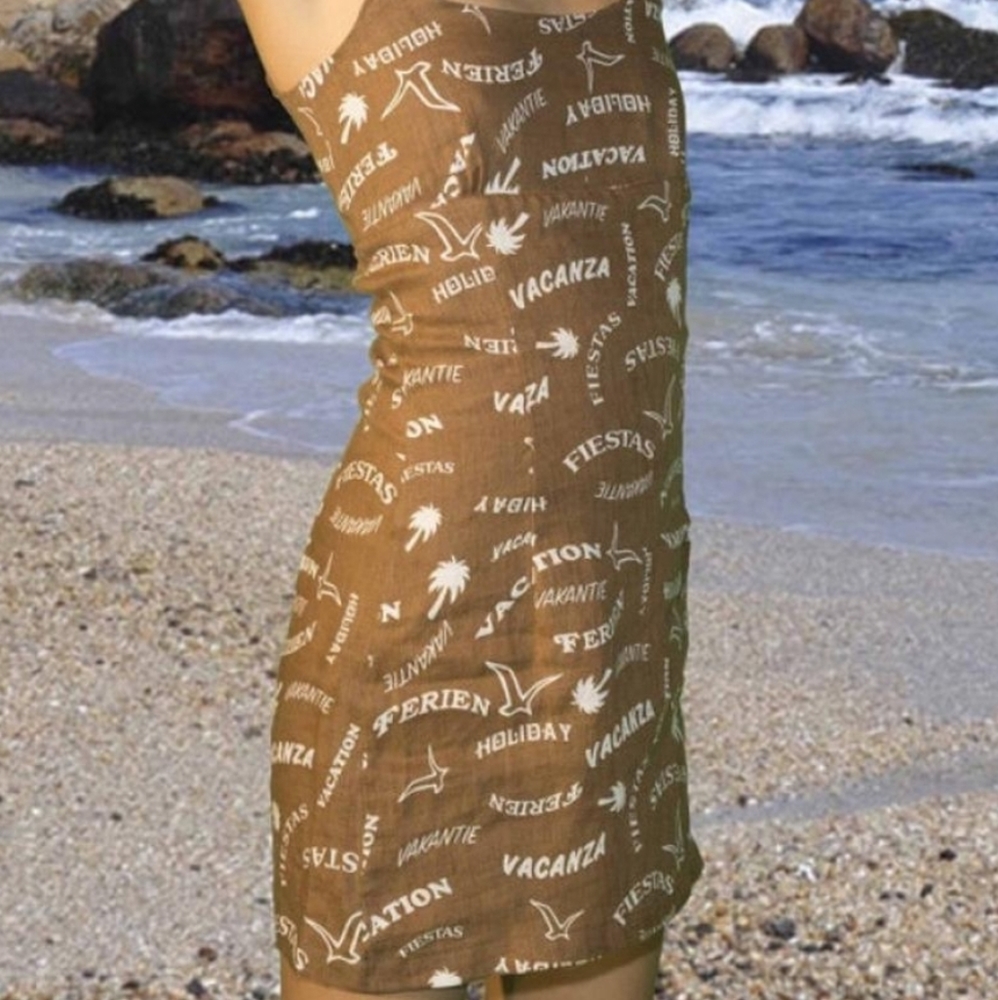NWT Holiday The Label by Emma Mulholland Maldives Linen Mini Dress SZ LG